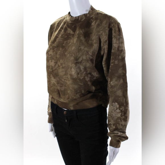 Cotton Citizen Green tie dye crew sweatshirt Size Small - Picture 3 of 4